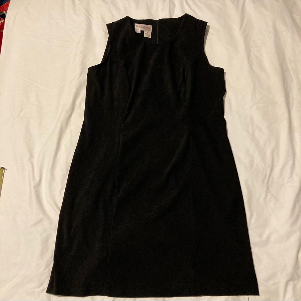 BETSY LAUREN VELVET BLACK CLASSIC DRESS SIZE 16